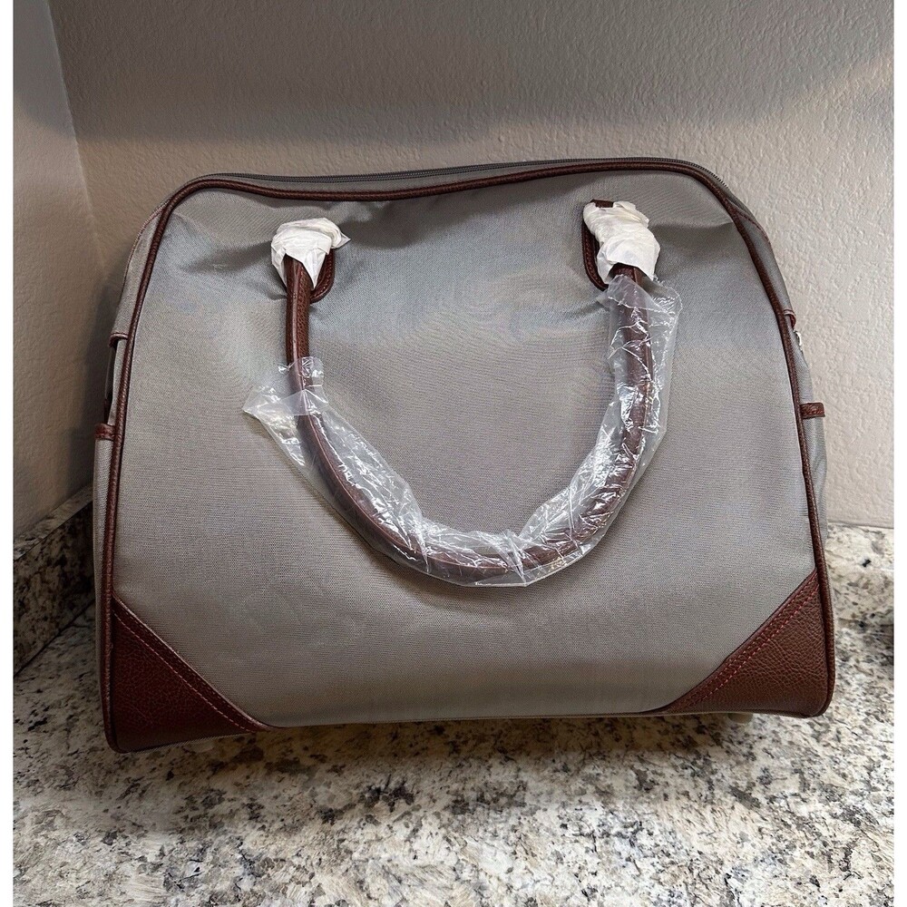 Pegasus Business Brief Tote Bag Silver/Red Lining With Handles New